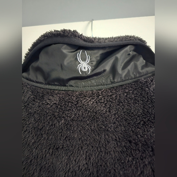 Spyder Cozy Faux Fur Pullover Jacket-Black-Size Large-NWT - Picture 10 of 11